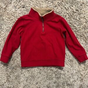 Carter’s Red Quarter Zip Sherpa Collar Pullover 5T